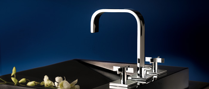 California Faucet with Blue Background