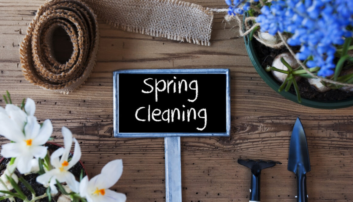 Flowers, Sign, Text Spring Cleaning